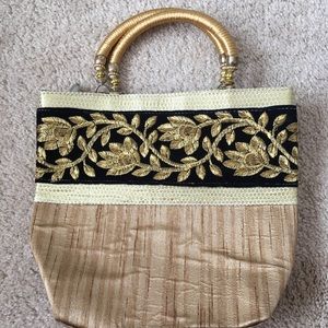 Gold color Indian bag